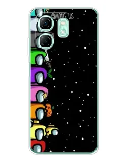 Чехол для Infinix Smart 10 HD с картинкой «Команда Among Us» Чехол для Infinix Smart 10 HD с картинкой «Команда Among Us»