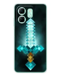 Чехол для Infinix Smart 10 HD с картинкой «Алмазный меч неон» Чехол для Infinix Smart 10 HD с картинкой «Алмазный меч неон»