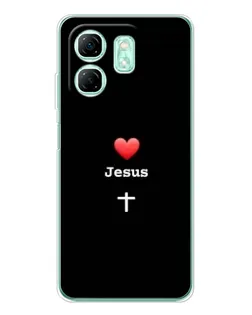 Чехол для Infinix Smart 10 HD с картинкой «Сердце - Jesus»