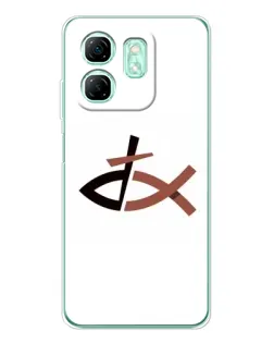 Чехол для Infinix Smart 10 HD с картинкой «Рыба и крест»