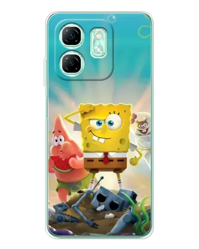 Чехол для Infinix Smart 10 HD с картинкой «Спанч Боб победитель»