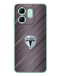 Чохол для Infinix Smart 10 HD з картинкою «Металева текстура Tesla»