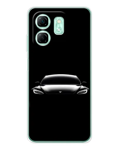 Чехол для Infinix Smart 10 HD с картинкой «Фары Tesla Night» Чехол для Infinix Smart 10 HD с картинкой «Фары Tesla Night»