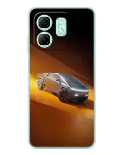 Чохол для Infinix Smart 10 HD з картинкою «Cybertruck у пустелі»