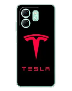 Чохол для Infinix Smart 10 HD з картинкою «Tesla Red Logo»