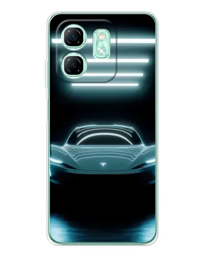 Чехол для Infinix Smart 10 HD с картинкой «Tesla в неоне» Чехол для Infinix Smart 10 HD с картинкой «Tesla в неоне»
