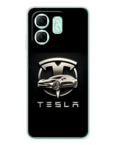 Чехол для Infinix Smart 10 HD с картинкой «Tesla — серебристое авто» Чехол для Infinix Smart 10 HD с картинкой «Tesla — серебристое авто»