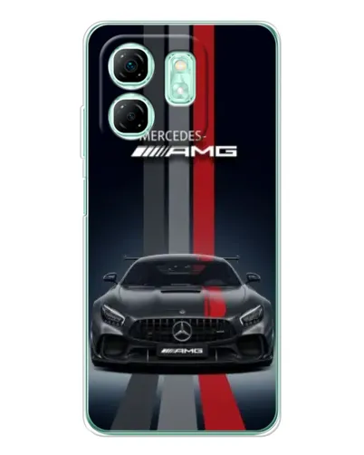 Чехол для Infinix Smart 10 HD с картинкой «Mercedes — белый карбон»