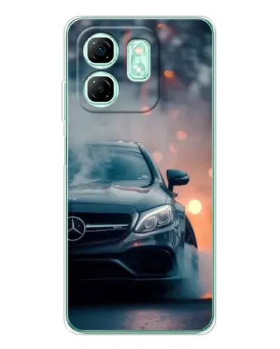 Чехол для Infinix Smart 10 HD с картинкой «Mercedes — ночной город»
