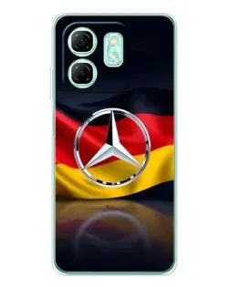 Чехол для Infinix Smart 10 HD с картинкой «Mercedes — флаг Германии»