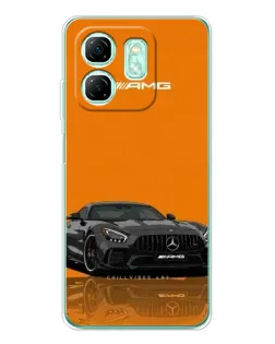 Чехол для Infinix Smart 10 HD с картинкой «Оранжевый Mercedes AMG»