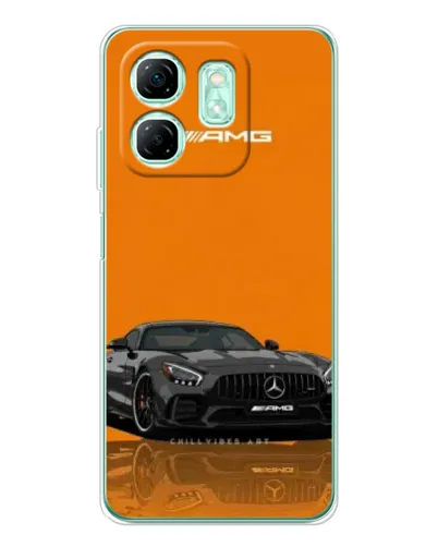 Чехол для Infinix Smart 10 HD с картинкой «Оранжевый Mercedes AMG»