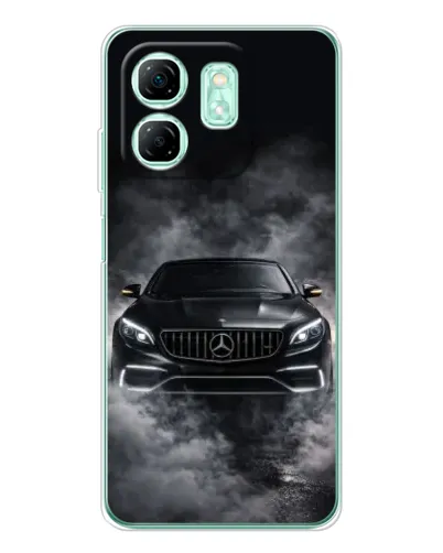 Чехол для Infinix Smart 10 HD с картинкой «Mercedes в дыму»