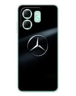 Чехол для Infinix Smart 10 HD с картинкой «Mercedes на металле»