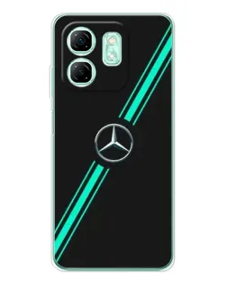 Чехол для Infinix Smart 10 HD с картинкой «Спортивные линии Mercedes»