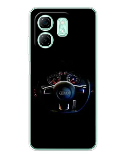 Чехол для Infinix Smart 10 HD с картинкой «Салон Audi — руль»
