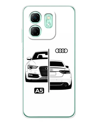 Чехол для Infinix Smart 10 HD с картинкой «Audi — контрастный дизайн»