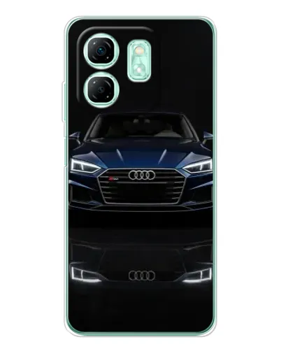 Чехол для Infinix Smart 10 HD с картинкой «Audi — ночное отражение»