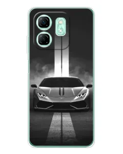 Чехол для Infinix Smart 10 HD с картинкой «Lamborghini симметрия дорог»