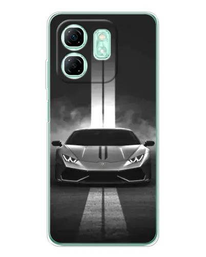 Чехол для Infinix Smart 10 HD с картинкой «Lamborghini симметрия дорог»