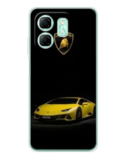 Чехол для Infinix Smart 10 HD с картинкой «Lamborghini желтый акцент»