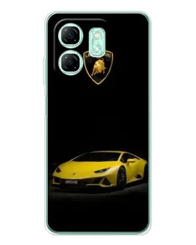 Чехол для Infinix Smart 10 HD с картинкой «Lamborghini желтый акцент»