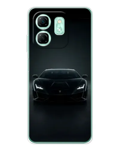 Чехол для Infinix Smart 10 HD с картинкой «Черный Lamborghini Aventador»
