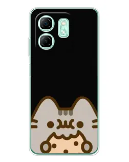 Чехол для Infinix Smart 10 HD с картинкой «Пушин на черном»