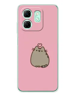 Чехол для Infinix Smart 10 HD с картинкой «Pusheen сердце»