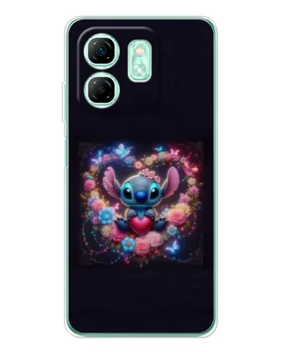 Чехол для Infinix Smart 10 HD с картинкой «Stitch в цветах» Чехол для Infinix Smart 10 HD с картинкой «Stitch в цветах»