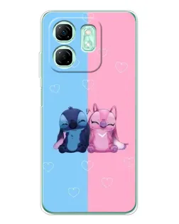 Чехол для Infinix Smart 10 HD с картинкой «Stitch и Angel Love»