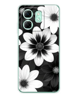 Чехол для Infinix Smart 10 HD с картинкой «Монохромные астры»
