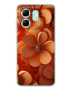 Чехол для Infinix Smart 10 HD с картинкой «Оранжевый макро цветок»