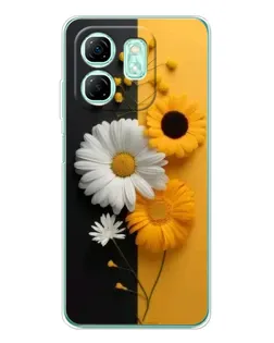 Чехол для Infinix Smart 10 HD с картинкой «Подсолнух и ромашка»