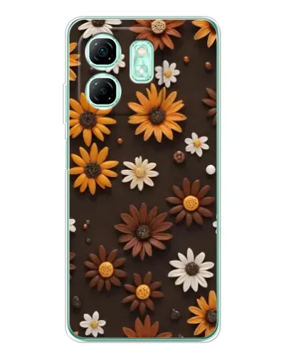 Чехол для Infinix Smart 10 HD с картинкой «Узор из маленьких подсолнухов» Чехол для Infinix Smart 10 HD с картинкой «Узор из маленьких подсолнухов»
