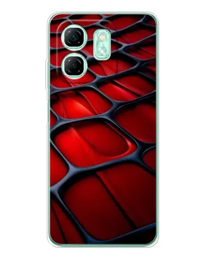 Чехол для Infinix Smart 10 HD с картинкой «Красная глянцевая сетка»
