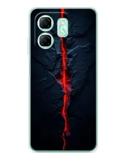 Чехол для Infinix Smart 10 HD с картинкой «Kрасная лавовая трещина»