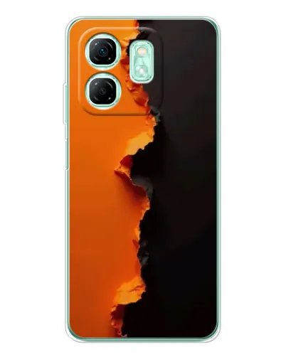 Чехол для Infinix Smart 10 HD с картинкой «Оранжевый разлом»