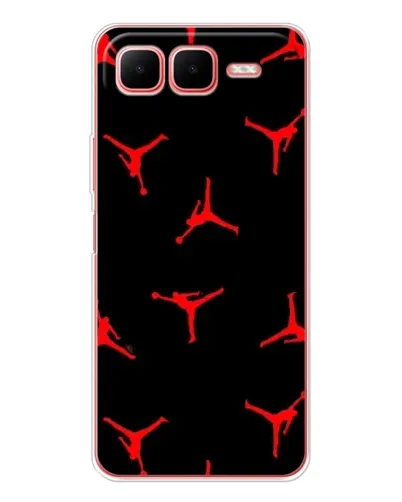 Чехол для Infinix Smart 10 Plus с картинкой «Jordan Red Pattern»