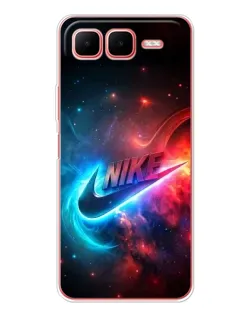 Чехол для Infinix Smart 10 Plus с картинкой «Огненный логотип Nike»