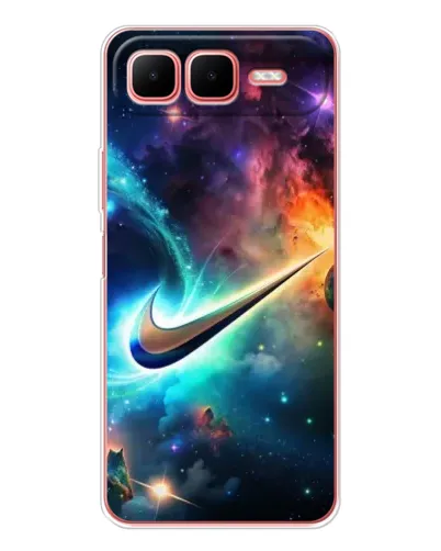 Чехол для Infinix Smart 10 Plus с картинкой «Космический Nike Swoosh» Чехол для Infinix Smart 10 Plus с картинкой «Космический Nike Swoosh»