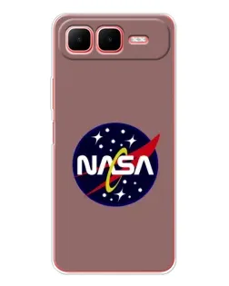 Чехол для Infinix Smart 10 Plus с картинкой «NASA — ретро космос» Чехол для Infinix Smart 10 Plus с картинкой «NASA — ретро космос»