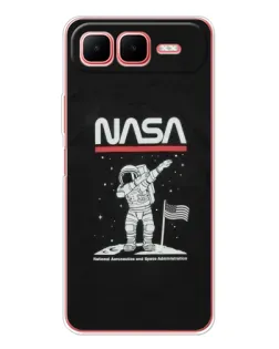 Чехол для Infinix Smart 10 Plus с картинкой «NASA — шагаем по Луне» Чехол для Infinix Smart 10 Plus с картинкой «NASA — шагаем по Луне»