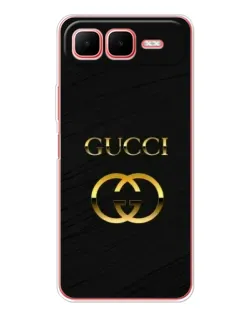 Чехол для Infinix Smart 10 Plus с картинкой «Золотой логотип Gucci»