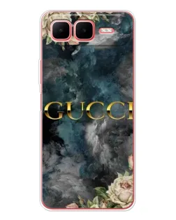 Чехол для Infinix Smart 10 Plus с картинкой «Абстрактные цветы Gucci»
