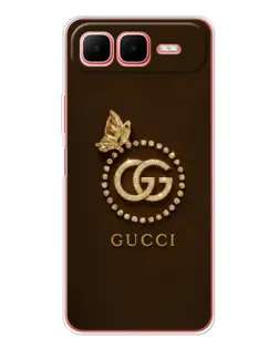 Чехол для Infinix Smart 10 Plus с картинкой «Gucci — золотая бабочка»