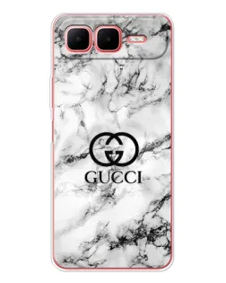 Чехол для Infinix Smart 10 Plus с картинкой «Gucci — мраморный шик»