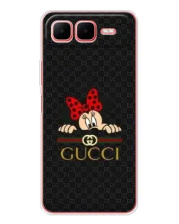 Чехол для Infinix Smart 10 Plus с картинкой «Минни Маус Gucci — черный»