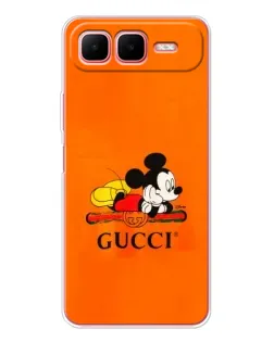 Чехол для Infinix Smart 10 Plus с картинкой «Микки Маус Gucci — оранж»