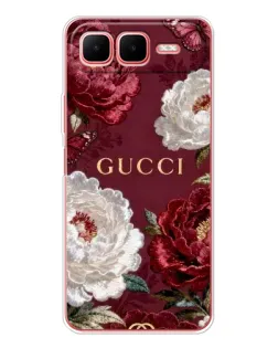 Чехол для Infinix Smart 10 Plus с картинкой «Gucci — бордовые розы»
